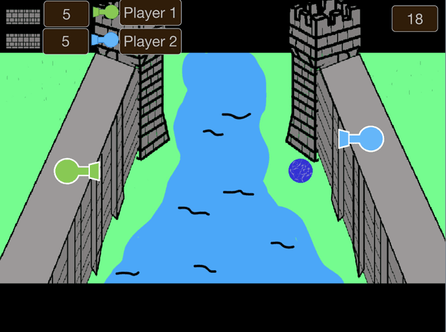 Battle Cannons game play screen shot